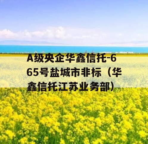 A级央企华鑫信托-665号盐城市非标（华鑫信托江苏业务部）