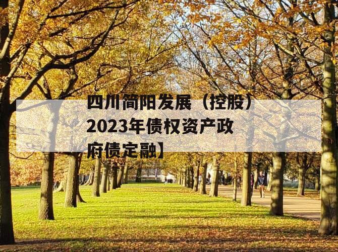 四川简阳发展（控股）2023年债权资产政府债定融】