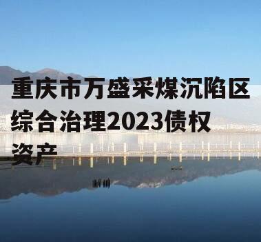 重庆市万盛采煤沉陷区综合治理2023债权资产