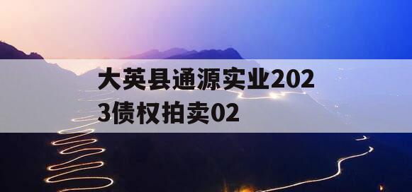 大英县通源实业2023债权拍卖02