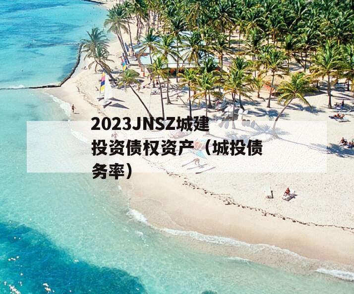 2023JNSZ城建投资债权资产（城投债务率）