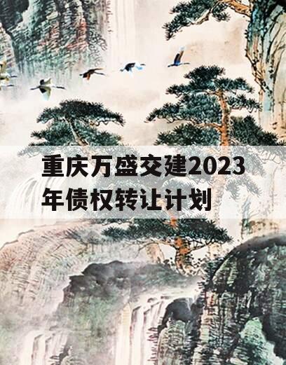 重庆万盛交建2023年债权转让计划