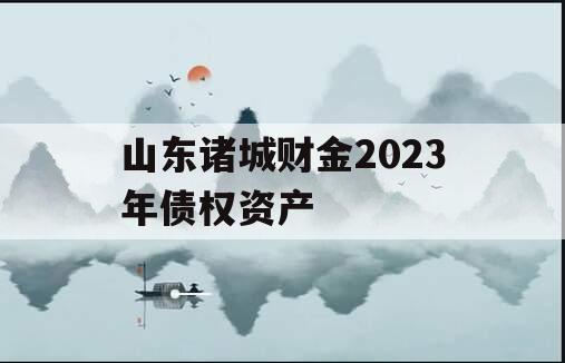 山东诸城财金2023年债权资产