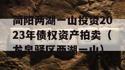 简阳两湖一山投资2023年债权资产拍卖（龙泉驿区两湖一山）