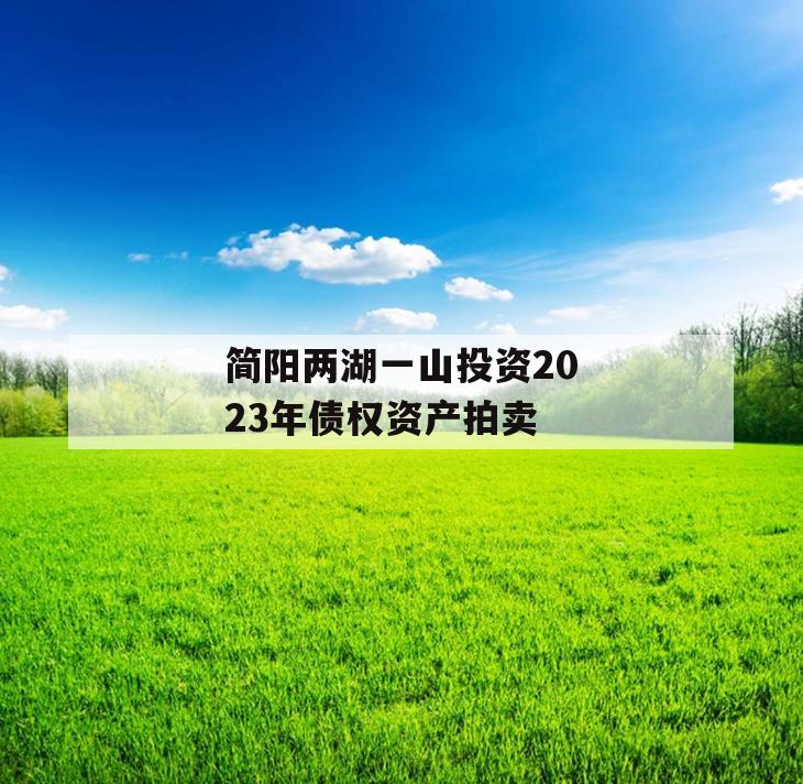 简阳两湖一山投资2023年债权资产拍卖