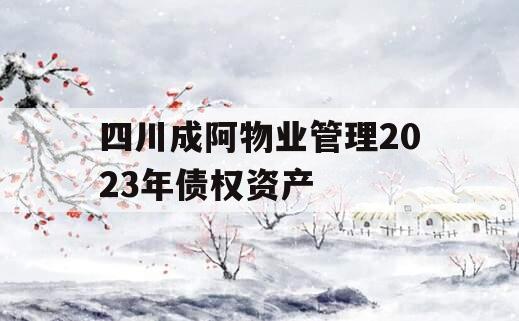 四川成阿物业管理2023年债权资产