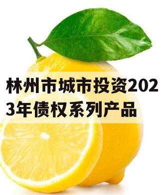 林州市城市投资2023年债权系列产品