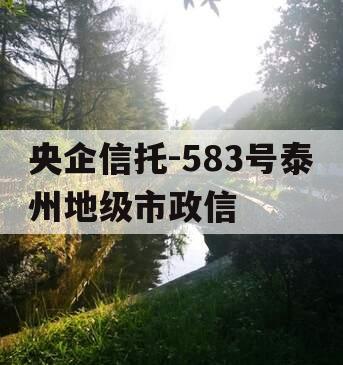 央企信托-583号泰州地级市政信