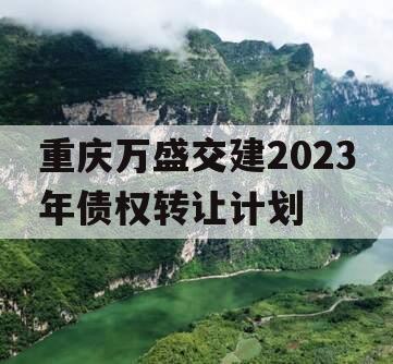 重庆万盛交建2023年债权转让计划