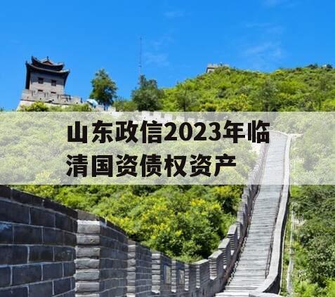 山东政信2023年临清国资债权资产