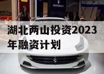 湖北两山投资2023年融资计划