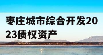 枣庄城市综合开发2023债权资产