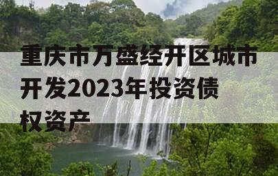 重庆市万盛经开区城市开发2023年投资债权资产