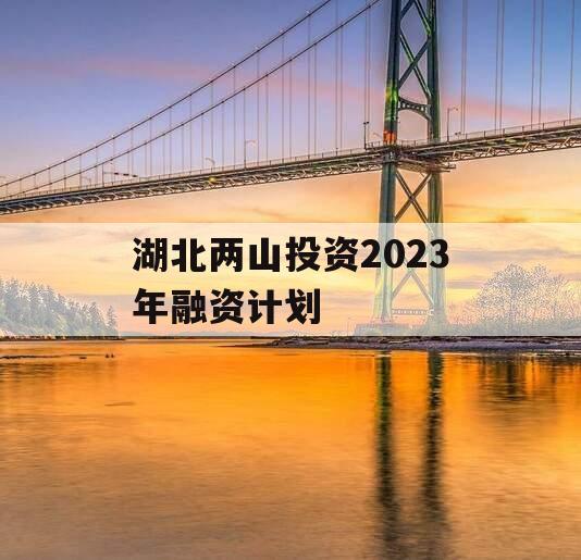 湖北两山投资2023年融资计划