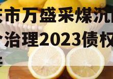 重庆市万盛采煤沉陷区综合治理2023债权资产