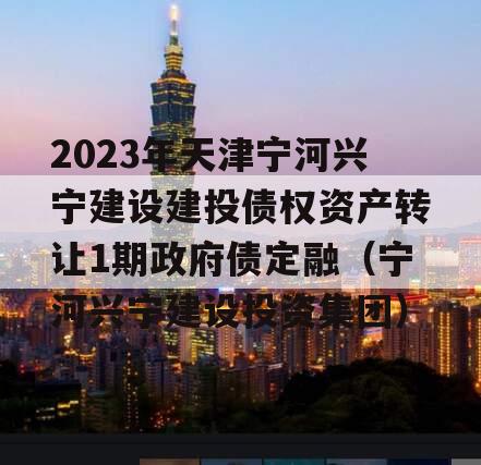 2023年天津宁河兴宁建设建投债权资产转让1期政府债定融（宁河兴宁建设投资集团）