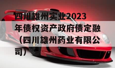 四川雄州实业2023年债权资产政府债定融（四川雄州药业有限公司）