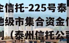 央企信托-225号泰州地级市集合资金信托计划（泰州信托公司）