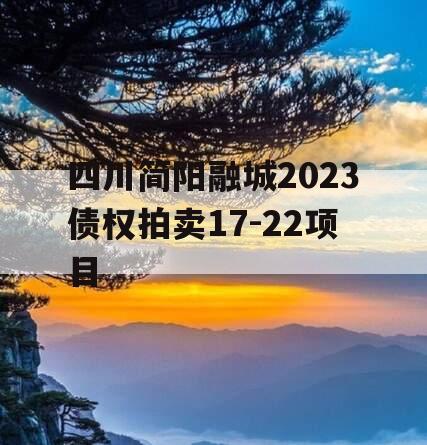 四川简阳融城2023债权拍卖17-22项目