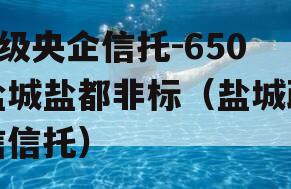 A级央企信托-650盐城盐都非标（盐城政信信托）