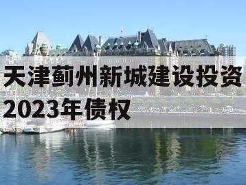 天津蓟州新城建设投资2023年债权