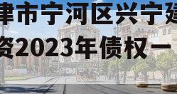 天津市宁河区兴宁建设投资2023年债权一号