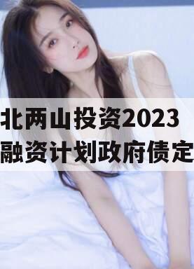 湖北两山投资2023年融资计划政府债定融