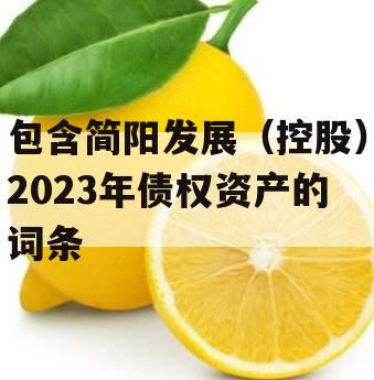 包含简阳发展（控股）2023年债权资产的词条