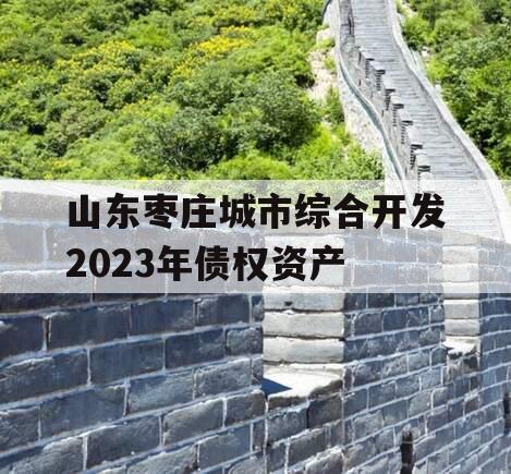 山东枣庄城市综合开发2023年债权资产