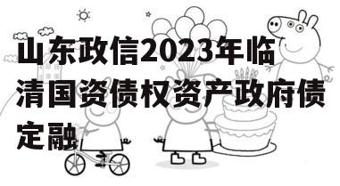 山东政信2023年临清国资债权资产政府债定融