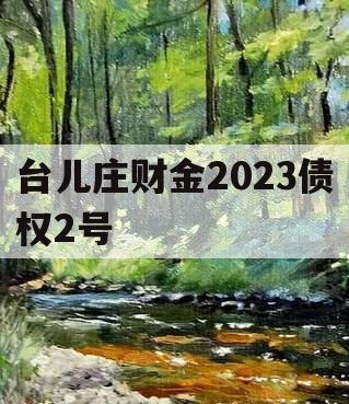 台儿庄财金2023债权2号