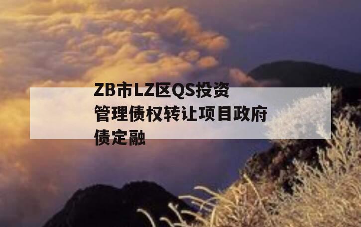 ZB市LZ区QS投资管理债权转让项目政府债定融