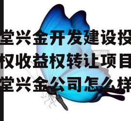 金堂兴金开发建设投资债权收益权转让项目（金堂兴金公司怎么样）