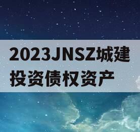 2023JNSZ城建投资债权资产