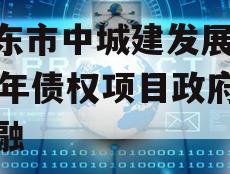 山东市中城建发展2023年债权项目政府债定融