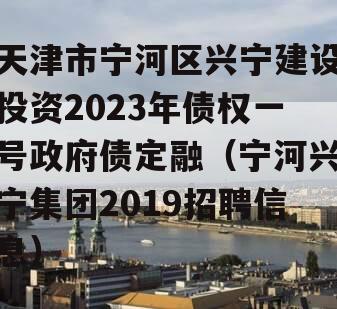 天津市宁河区兴宁建设投资2023年债权一号政府债定融（宁河兴宁集团2019招聘信息）