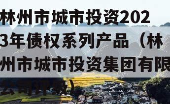 林州市城市投资2023年债权系列产品（林州市城市投资集团有限公司评级）