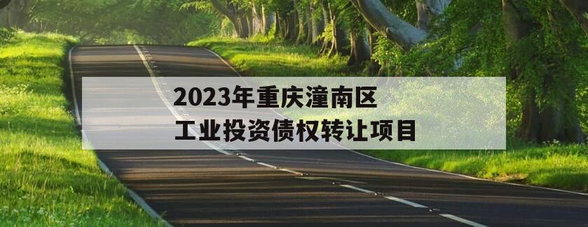 2023年重庆潼南区工业投资债权转让项目