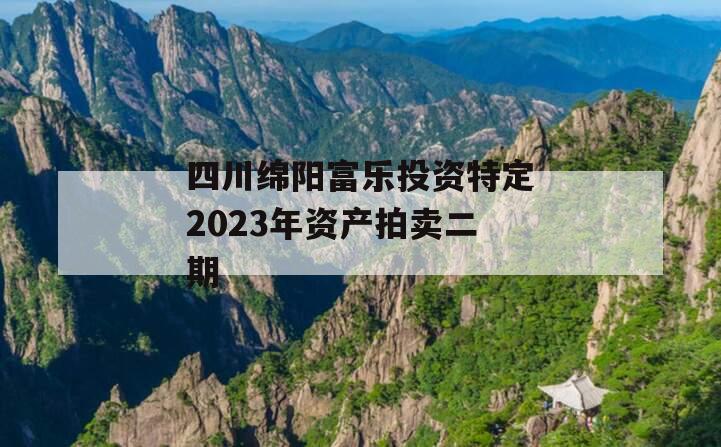 四川绵阳富乐投资特定2023年资产拍卖二期