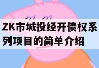 ZK市城投经开债权系列项目的简单介绍