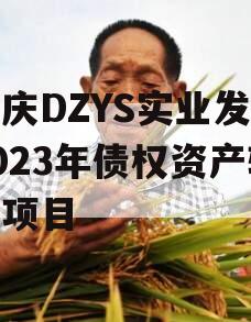 重庆DZYS实业发展2023年债权资产转让项目