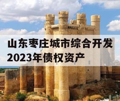 山东枣庄城市综合开发2023年债权资产