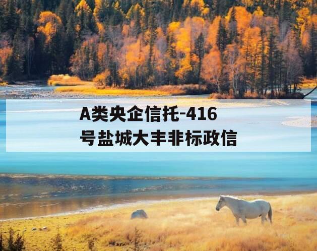 A类央企信托-416号盐城大丰非标政信