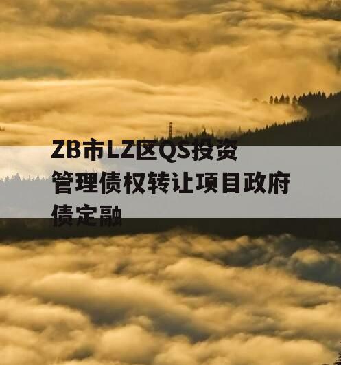 ZB市LZ区QS投资管理债权转让项目政府债定融