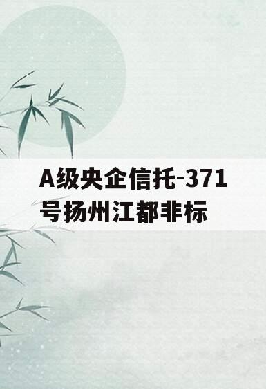 A级央企信托-371号扬州江都非标