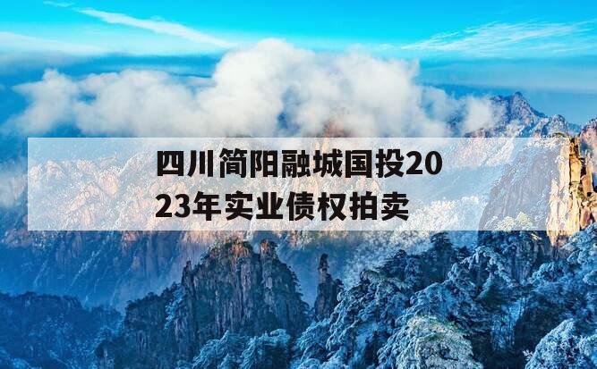 四川简阳融城国投2023年实业债权拍卖