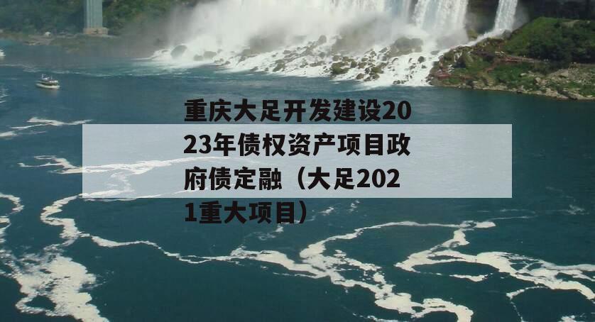 重庆大足开发建设2023年债权资产项目政府债定融（大足2021重大项目）