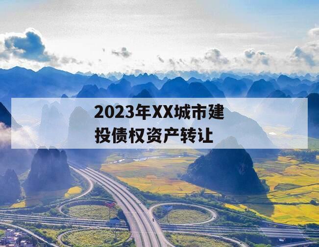 2023年XX城市建投债权资产转让