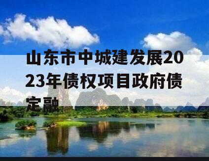 山东市中城建发展2023年债权项目政府债定融