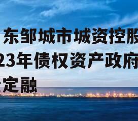 山东邹城市城资控股2023年债权资产政府债定融